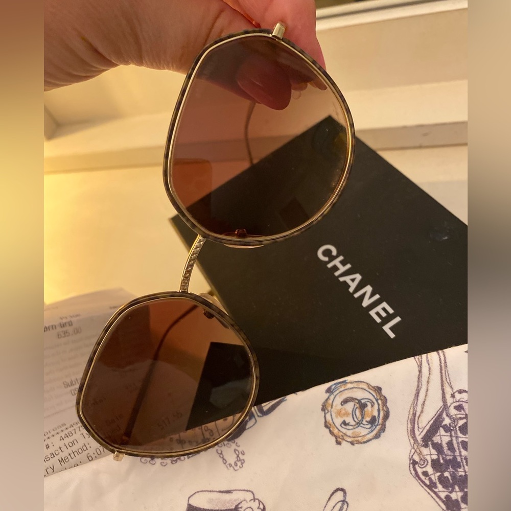 Chanel sun glasses worn a couple times